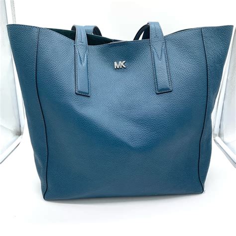 michael kors teal leather tote